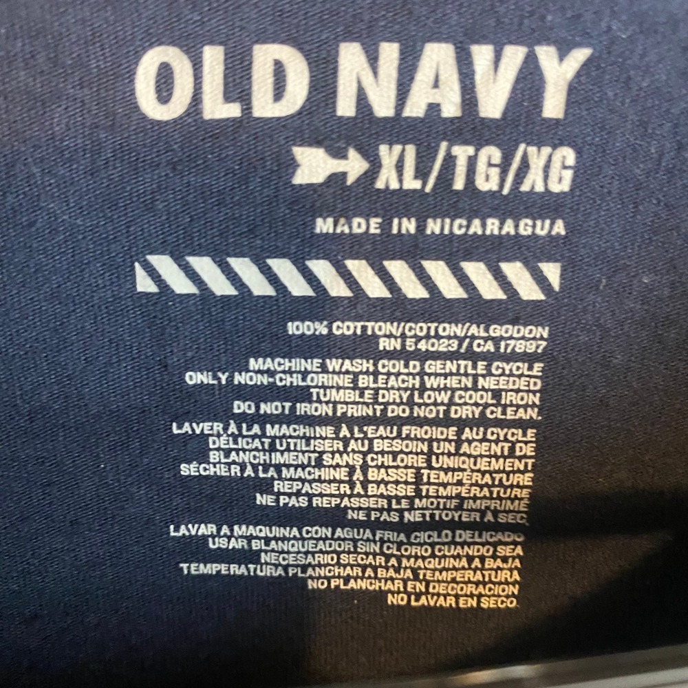 Old Navy T-Shirt Mens XL 2012 American Flag Navy Blue Graphic Tee EUC - Picture 2 of 5